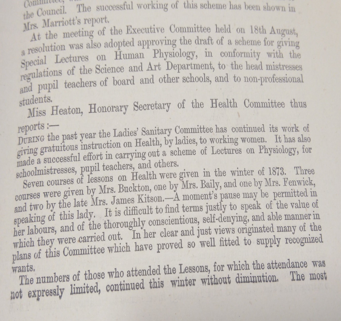 Report by Ellen Heaton